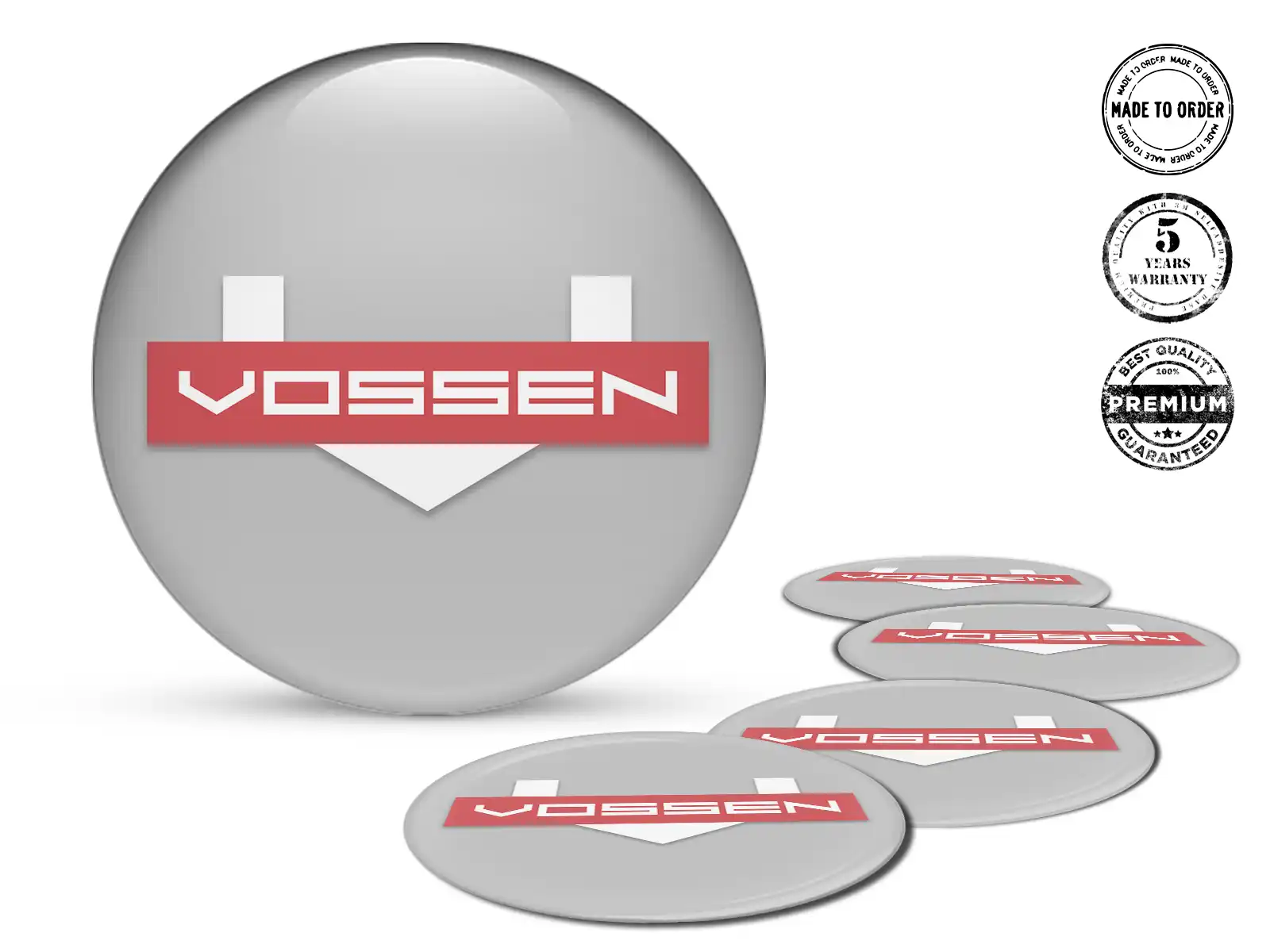 Vossen Wheel Decal Design Custom Silicone Badge